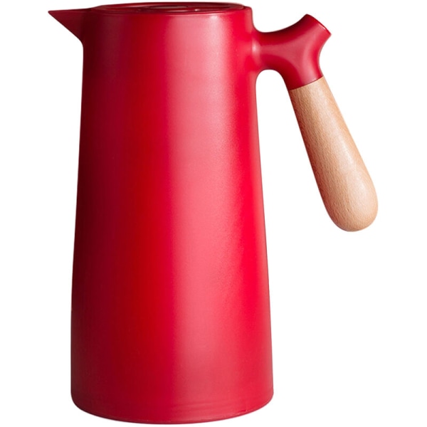 Husholdnings glas termokande liner kaffemaskine, rød