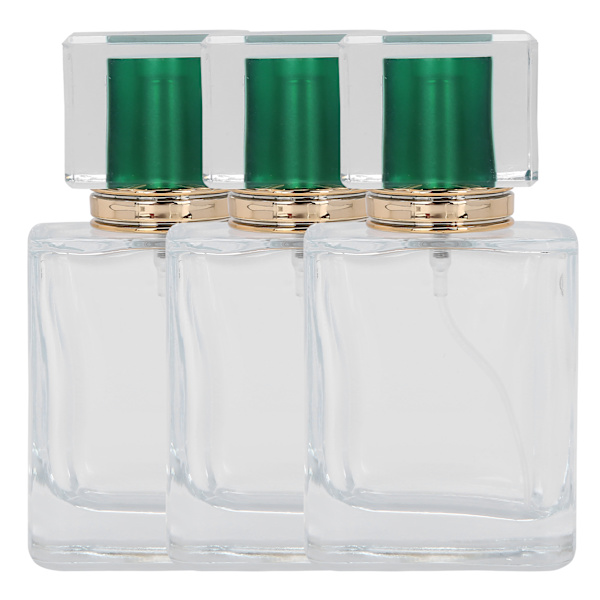 50 ml Glass Perfume Bottle Refillable Perfume Atomizer Dispenser Liquid Makeup Container Green