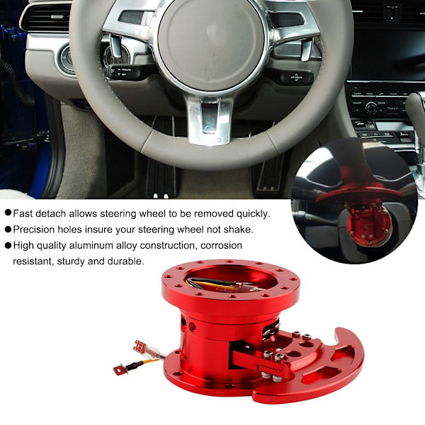 Bil Quick Release Racing Rattnav Adapter Avtagbar Snap Off Kit Universal