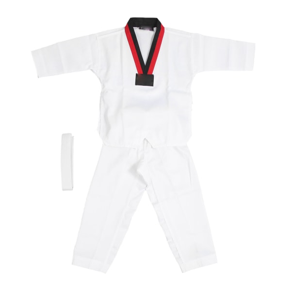 Børns Taekwondo Uniform med Bælte Polyester og Bomuld Åndbar Blød Børns Sports Karate Uniform til Kampsportstræning til Drenge Piger M