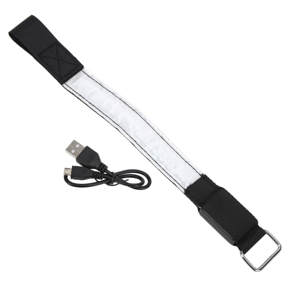 Outdoor Night Run Armband Light med LED Rechargeale Lattice Light Reflexive Lattice BandWhite
