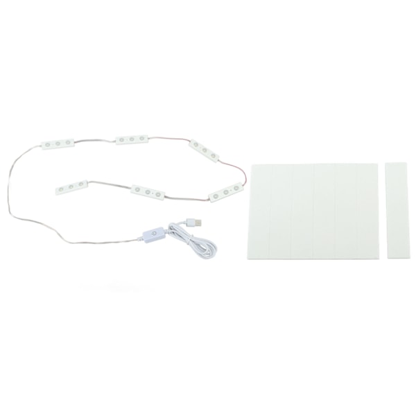 LED-sminkspegel Ljusremsa Touch Eye Friendly 6 rader 18 lampor Justerbar LED-ljusremsa Varm vit