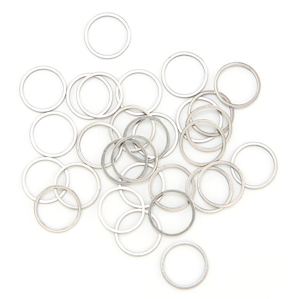 30 stk Metal Open Bezel Hængende Craft DIY Rund Hul Ramme til Resin Smykkefremstilling Rund S