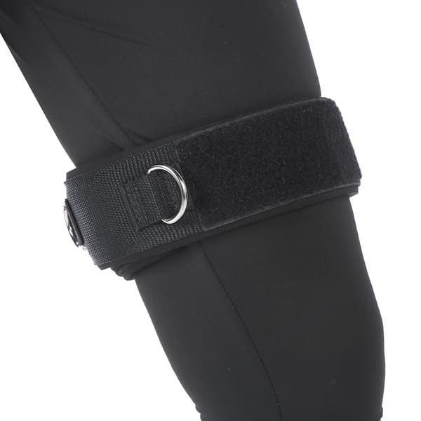 Cotton Black 2D Ring Elastic Rope Ankle Thigh Fitness Training Leg Cuff Adjustable Strength Training Accessory Black 2D