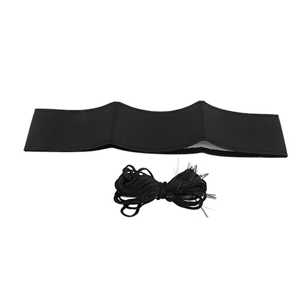 Styrningshjulssömnad Wrap med nål tråd svart DIY handsydd cover för bil lastbil