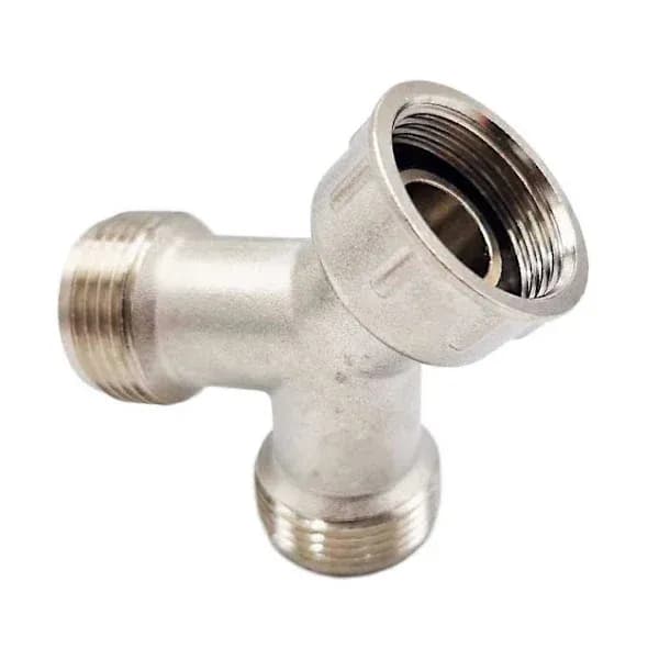 Y-kobling i messing Kompatibel med vaskemaskine, 3/4-delt, 2-vejs slangeforbindelse 3/4[LD]