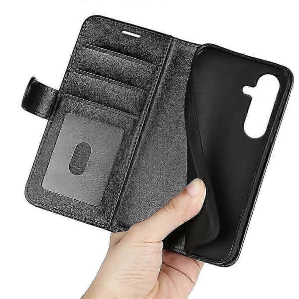 Plånboksfodral till Samsung Galaxy S25 Crazy Horse Texture Stand Lädertelefonskydd Vit[LD] Black