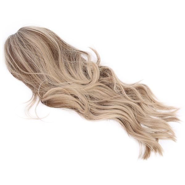 Dam lång vågig ljusblond peruk Dam Fashionabla Cosplay Party Syntetiska peruker 60 cm LC279‑3