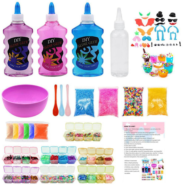 Crystal Clay Making Kit DIY Krystallim Fluffy Polymer Antistress Børn Krystal Ler Presenter Legetøj