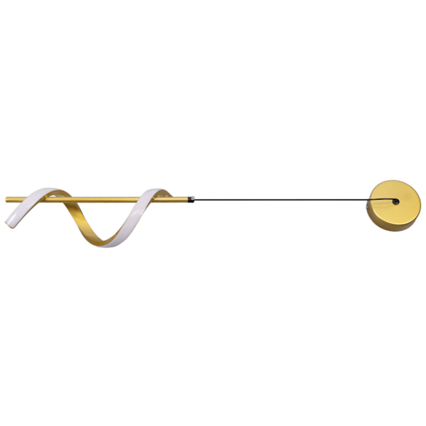 Spiral LED Pendellampe Guld Farve Høj Lysstyrke Øjenbeskyttelse LED Hængende Lampe til Stue Cafe Familie 85‑265V Hvidt Lys