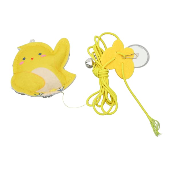 Hanging Door Interactive Cat Toy Felt Chicken Shape Adjustable Fun Cat Teasing Toy for Home