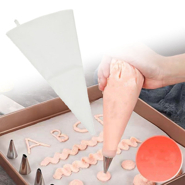 300 stk sprøyteposer Engangs tykkere matgodkjente plastposer for kake Cupcake-dekorering S