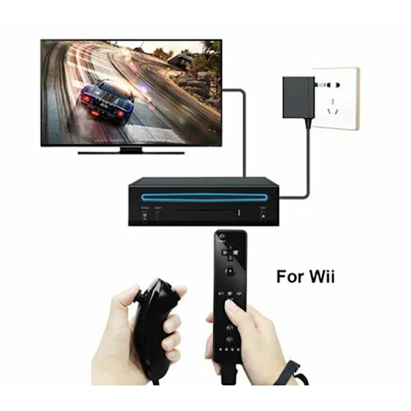 Fjernbetjening og Nunchuck Controller Trådløs Spilkonsol Fjernbetjening Nunchuck Controller kompatibel med
