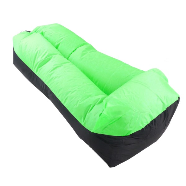Oppustelig sofa 6,1ft lang 2,3ft bred Oxford stof Nem oppustning Oppustelig liggestol til camping strand rejse sort og grøn
