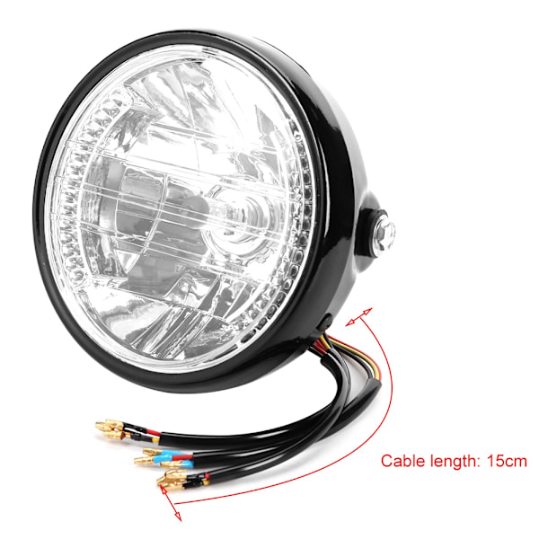 7' H4 Motorcykel Forlygte Blinklys LED Front Blinklys Lampe