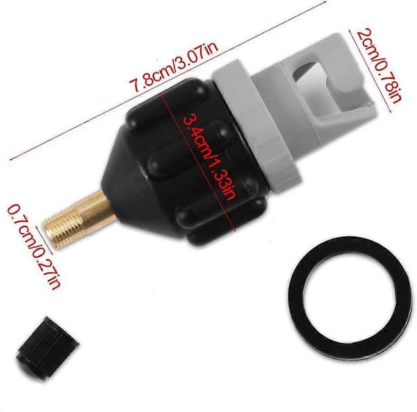 Ventiladapter Kompressoradapter Pneumatisk Sup Board til Schrader Oppustelig Båd Kajaktilbehør, SEMAket