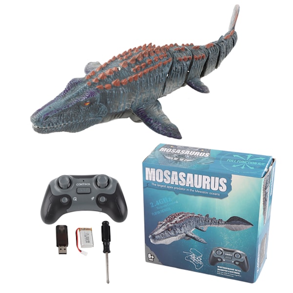 2,4g trådløs lading Fjernkontroll Simulering Dinosaurie sprutende Hai Svingende Mosasaur