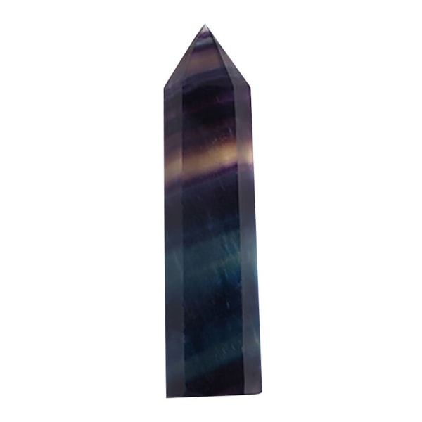 Naturlig fluorit kvartsfarvet krystalsten helbredende ametyst sekskantet tryllestav, model: fluoritkrystal