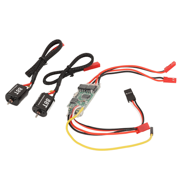 10A Borstad ESC Effektiv dobbeltveis dobbeltrettet 88T elektrisk hastighetsregulator for RC modellbåt tank