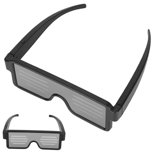 Glowing Glasses Bar Concert Shutter Pattern Lighting Accessories LED Glasses USB Charging