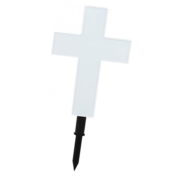 Solcelledrevet LED-korslys Graveside Memorial Gravsted Stake Have Gravmarkør til Gravstedsdekorationer
