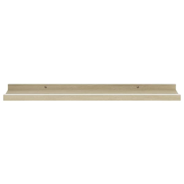 vidaXL Vegghyller 2 stk hvit og sonoma eik 60x9x3 cm Vit white