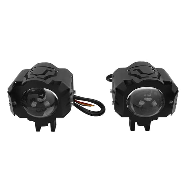 12 til 85V 60W 2 stk. Motorcykel LED Spotlight 2 Farvede Linser Kørelys til Udendørs Belysning