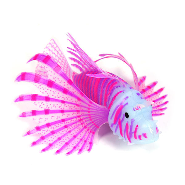 Fluorescerende fiske-akvariumdekorasjoner 3D kunstig silikon akvariumdekorasjoner