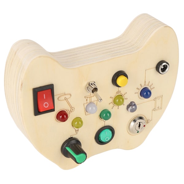 Håndtak Switch Sensory Board Lysende Læring Fargerike Knapper Switch Sensory Board for Barn
