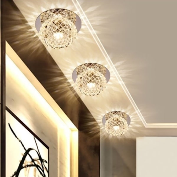 5W moderne krystall LED-taklampe montert LED-taklampe Hjem Hall ganglampe
