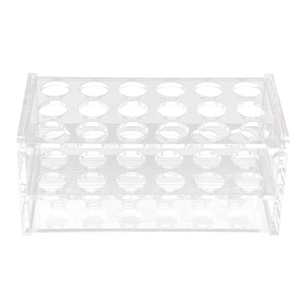 Akryl provrörsställ för 17mm rör 18 hål Transparent centrifugrörsställ för 10ml 15ml rör