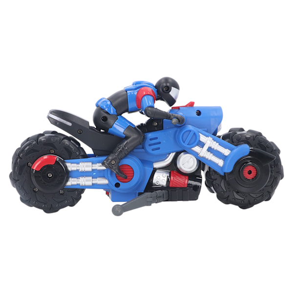 1/10 RC Motorcykel Legetøj Fjernbetjening Drift Stunt Motorcykel til Børn Over 6 År Blå