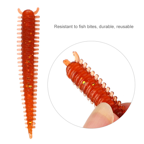 10 stk Elastiske Mask Fiskebete Myk Daggmark Maggot Lokker Tackle med Fiskete Lukt
