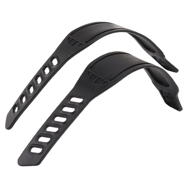 2 stk. treningsykkelpedalstropper i plast, justerbar lengde, universelle sykkelpedal tåstropper, stropp for hjemmetrening og sykling