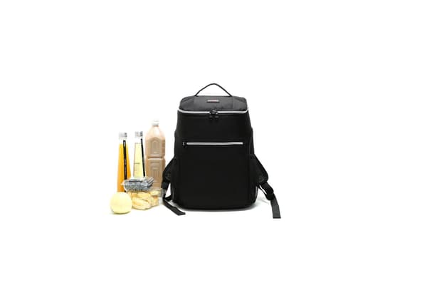 20L Flexibel Kylarryggsäck med Extra Utrymme Svart Black one size
