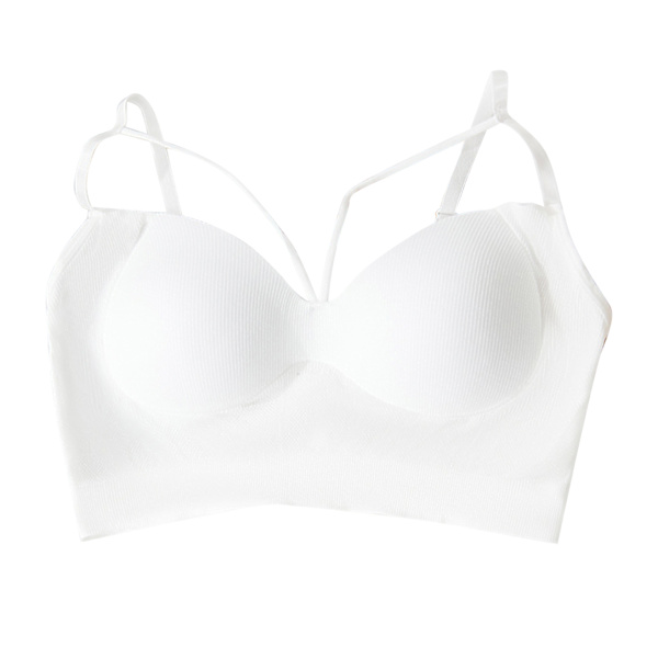 Naisten urheiluliivit Mukava saumaton Slim Fitting Crossover Suspender Jooga Urheiluliivit Fitness-harjoitteluun Valkoinen