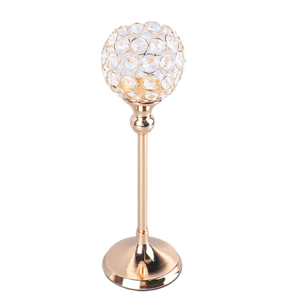 Guld Kristall Ljusstake Ihålig Minimalistisk Utsökt Kristall Ljusstake Hållare för bröllopsfest heminredning