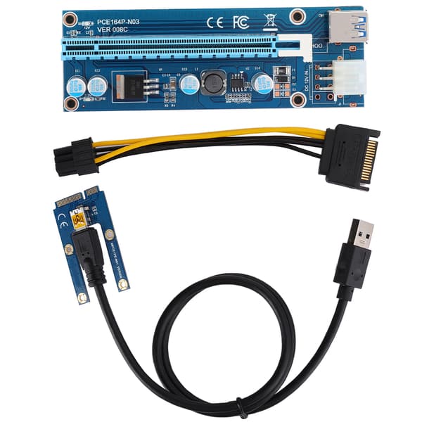Mini PCI-E till PCI Express 16x Riser Adapter för grafikkortsbrytning