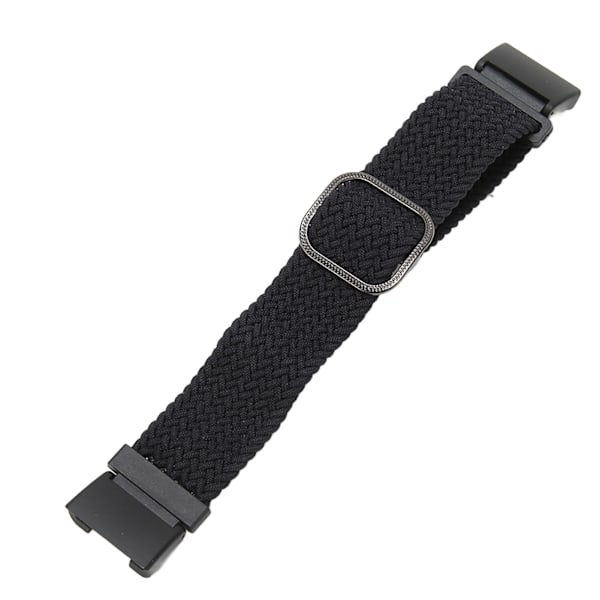 Elastiskt klockband för Redmi Watch 2 Justerbar legeringskontakt Vävd nylon sportklockarmband Svart