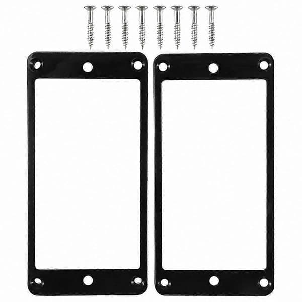 2-pack svarta välvda Humbucker pickup monteringsringar kompatibla med elgitarrramar Black