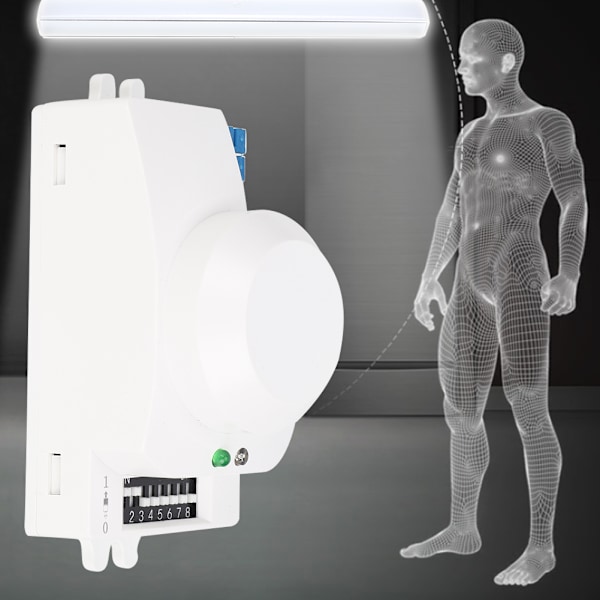SK-600 360° Mikrovågsradarsensor Kroppsrörelsedetektor Ljusbrytare Automatisk induktor 220-240V