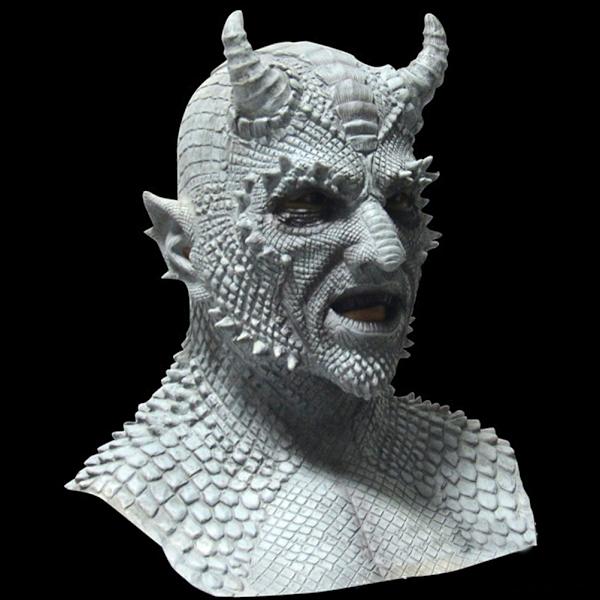 Valheen Herra Belial -naamio Luonnollinen Lateksi Cosplay-naamio Paha Pelottava Demoni Halloween-asu Naamio