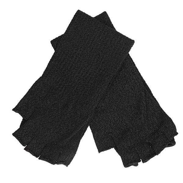 Armskjold 45 cm/17,7 tommer Skærbestandig Halvfinger Armskjold til Køkken Træbearbejdning Havearbejde Sort