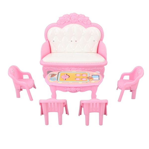 Miniatyyri olohuonekalusteet Simulointisoffa Pöytä Tuoli Kalustemallisetti 1/16 Nuken talo Tyyppi 3