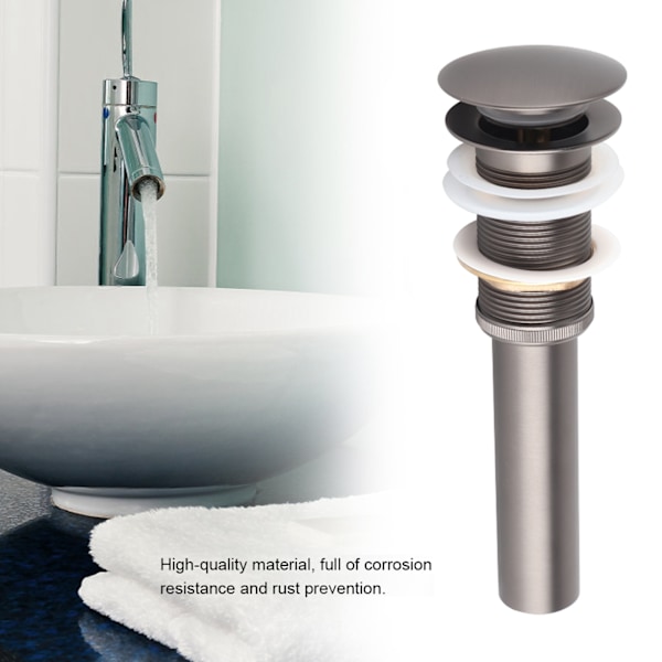 G1 1/4" mässing badrumshandfat Handfat Pop Up Dräneringsenhet NOn Overflow (ORB)