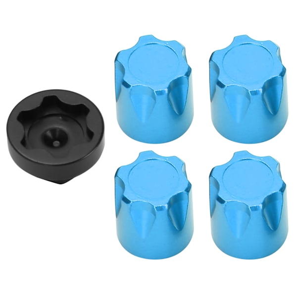 4st RC Bilhjul Fälg Center Cap M4 Mutter Passar för Traxxas TRX4/SCX10 90046 D90 1/10 1/8 RC CarBlue