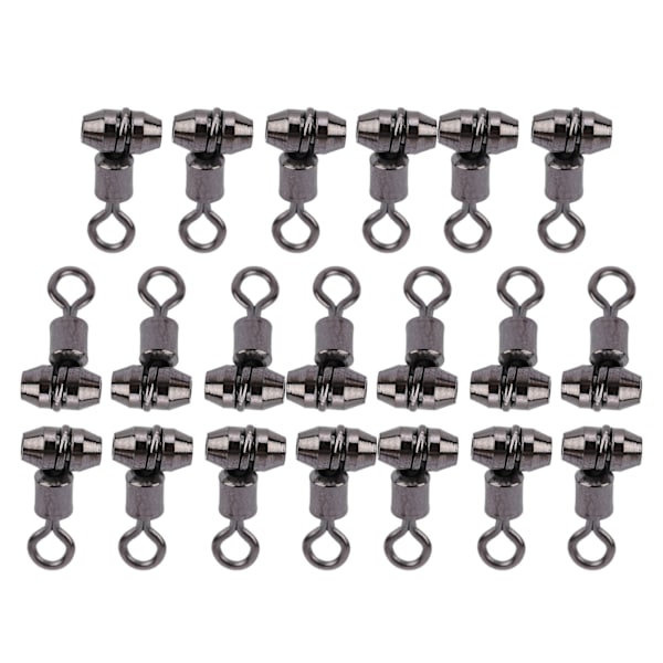 20 st kopparförbättrad version amerikansk svängbar krok Gear Connector Fiskeutrustning Oval Medium