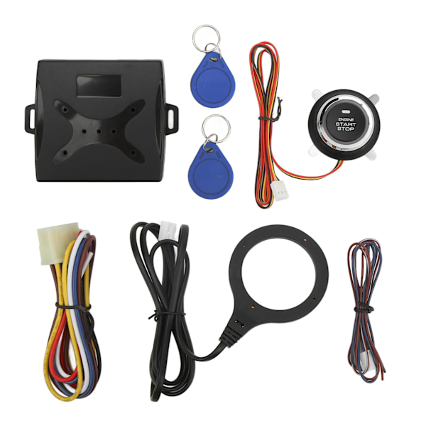Bil Push-to-Start tändsats Smart Engine Start Stop Button Keyless Go System Universal för 12V-fordon