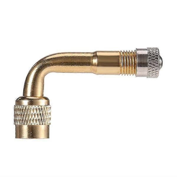 Mässingsluftdäckventil Schrader-förlängning Däckventilförlängare Cykel Bil Motorcykel Ventiladapter Däckslangförlängningsadapter 6135 Degree Silver