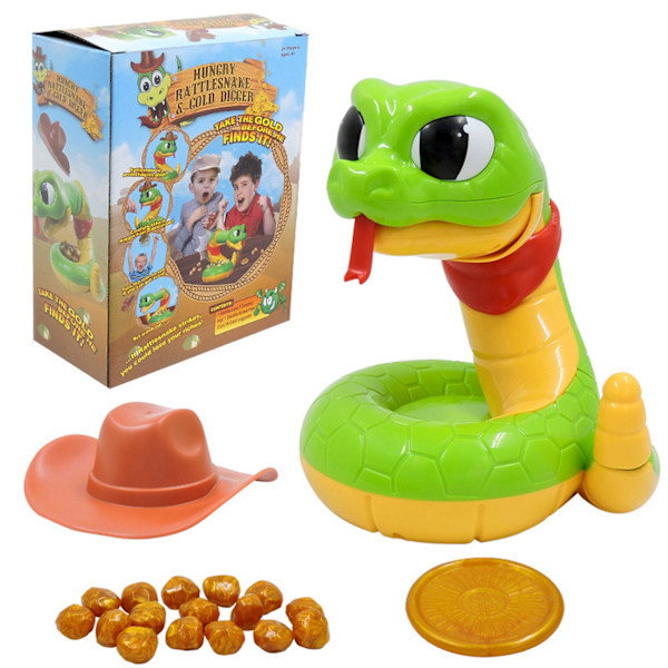 Elektrisk Rattlesnake Toy Snake Skrämmande trickleksak för barnlek